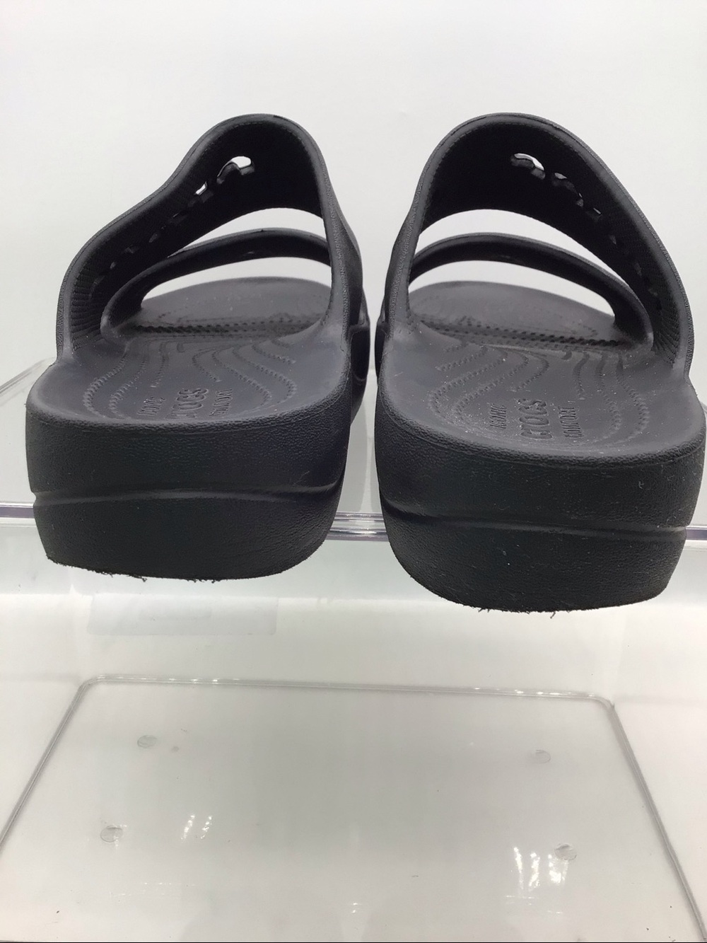 CROCS Black Baya Platform Slide-On Sandals - Picture 3 of 8